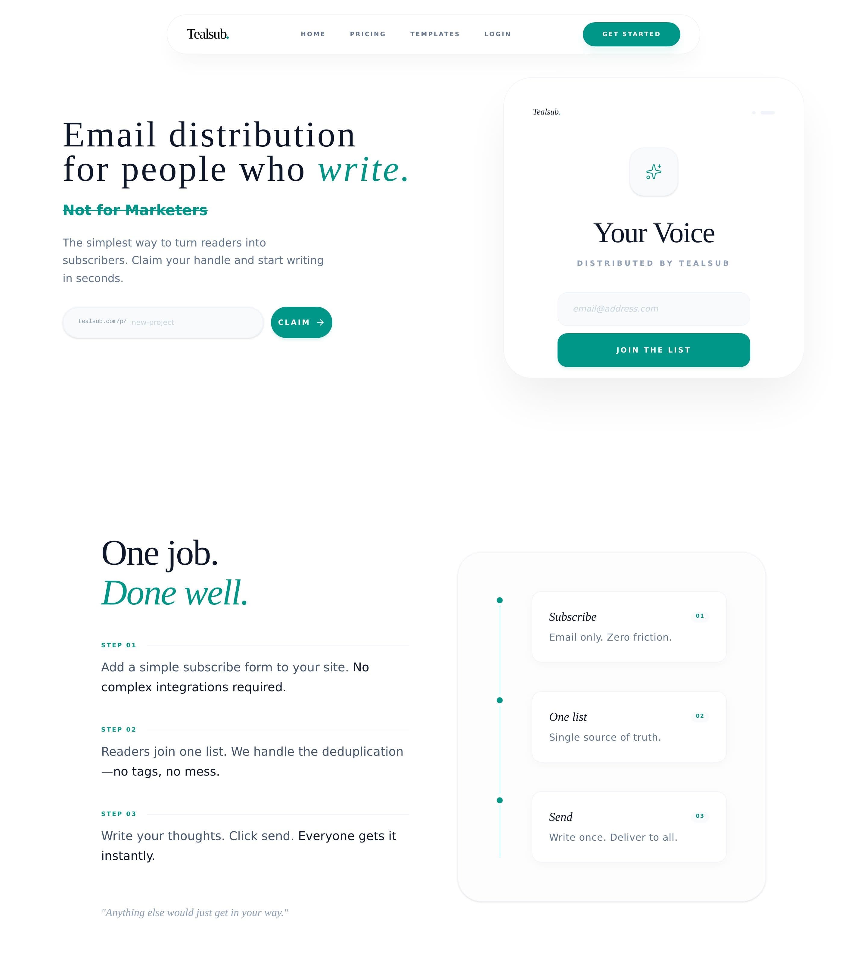 Tealsub Platform Preview